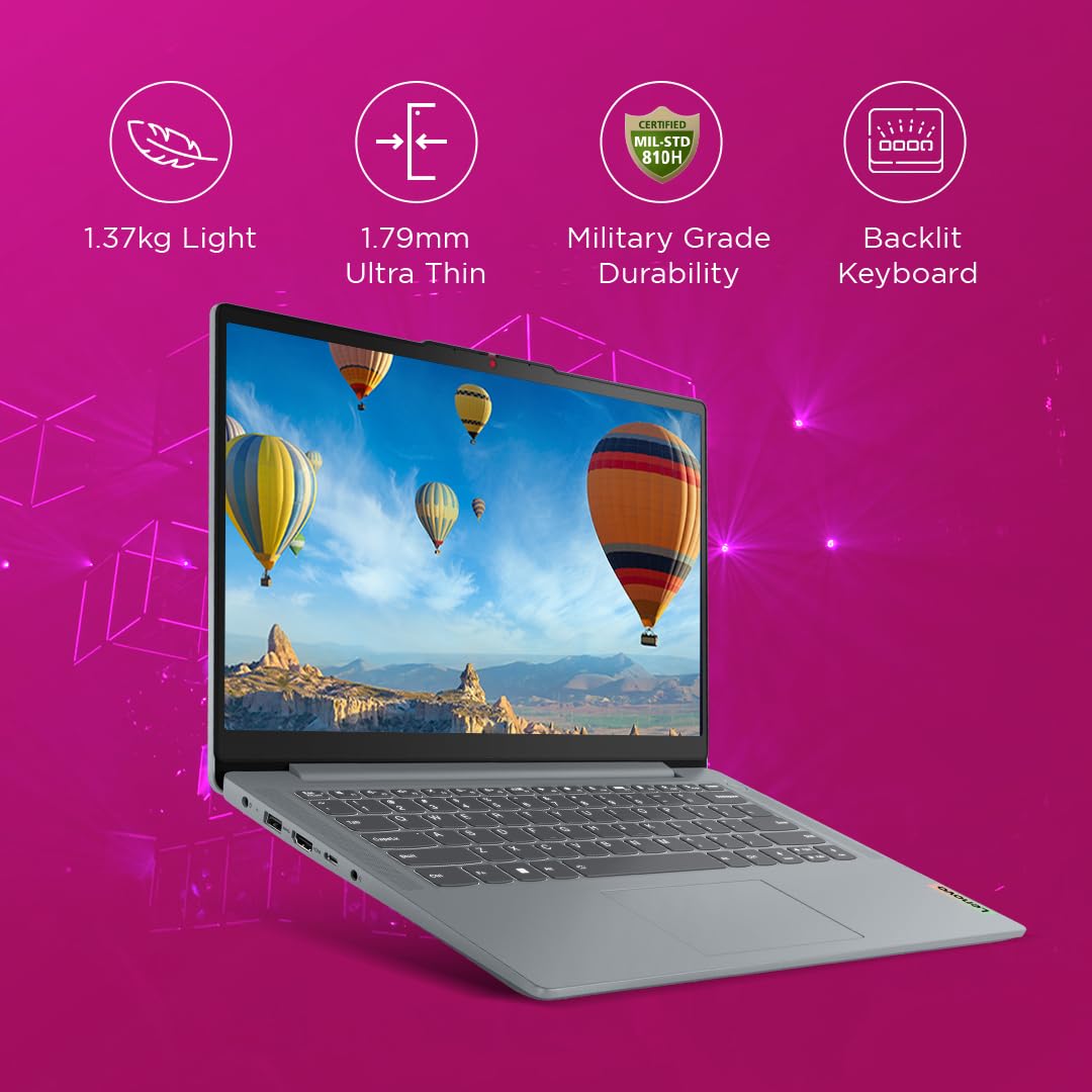 Lenovo Ideapad Slim 3 AMD Ryzen 5 7520U 15.6" (39.6cm) FHD Thin and Light Laptop (16Gb/512GB SSD/Win 11/Office 2021/Backlit Keyboard/Alexa Built-in/3 Month Game Pass/Arctic Grey/1.62kg), 82XQ008VIN