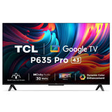 TCL 108 cm (43 inches) Bezel-Less Full Screen Series Ultra HD 4K Smart LED Google TV 43P635 Pro (Black)