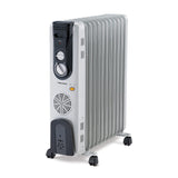 Morphy Richards OFR Room Heater, 11 Fin 2900 Watts Oil Filled Room Heater With 400W PTC Ceramic Fan Heater, ISI Approved (OFR 11F White/Black)