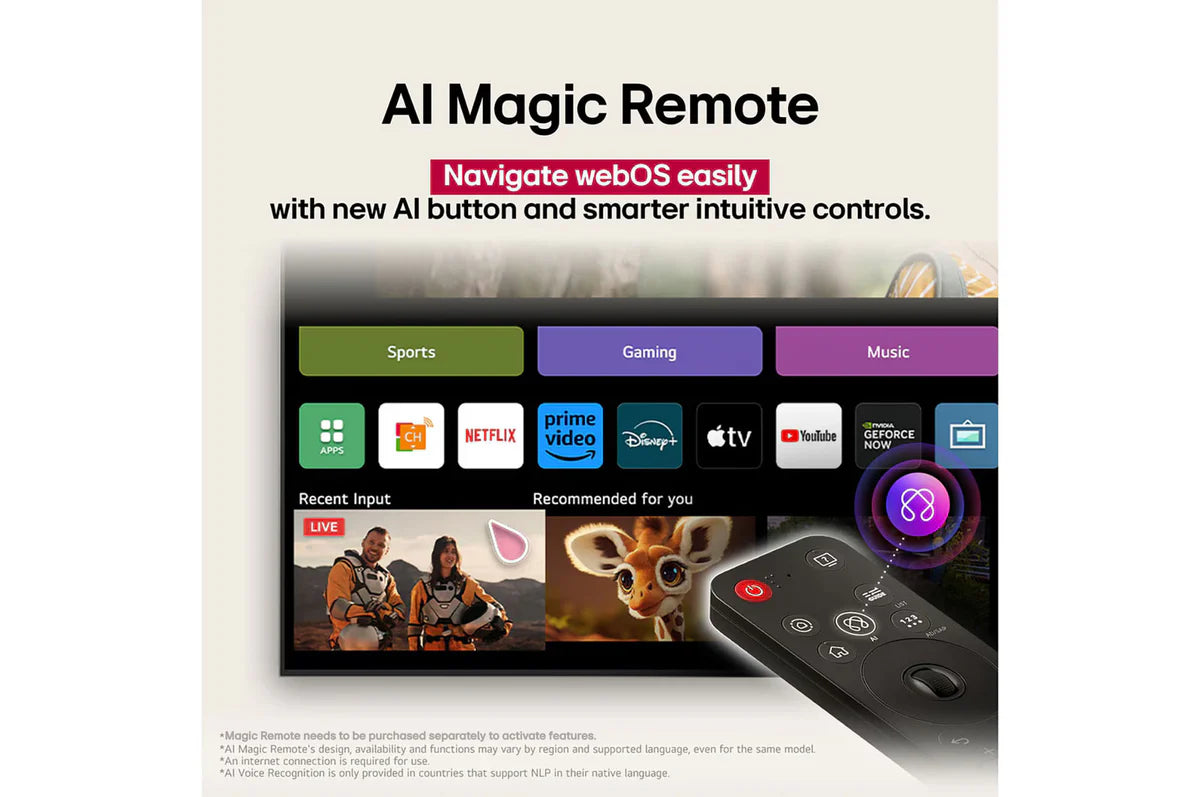 LG 43-Inch 4K UHD Smart LED TV (2025 Model) | α7 AI Processor Gen8 | Dolby Atmos | Filmmaker Mode | webOS 25,43UA82506LA