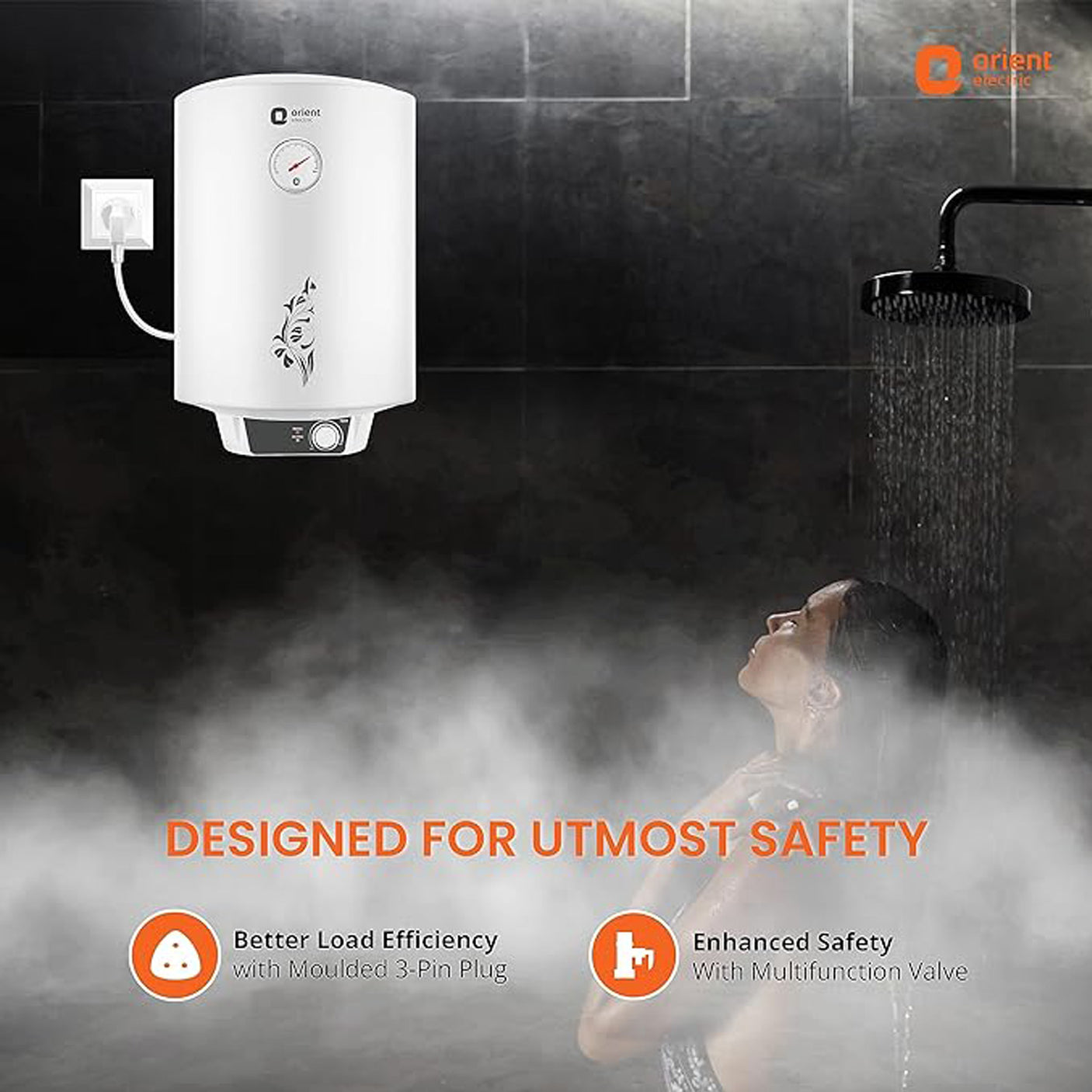 Efficiency meets elegance: Orient Electric 15L Geyser (Urja+, White).