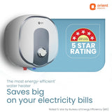 Orient Aquator 25L Water Heater, Manual, BEE 5 Star Energy Rating (GLASSLINE 25L)
