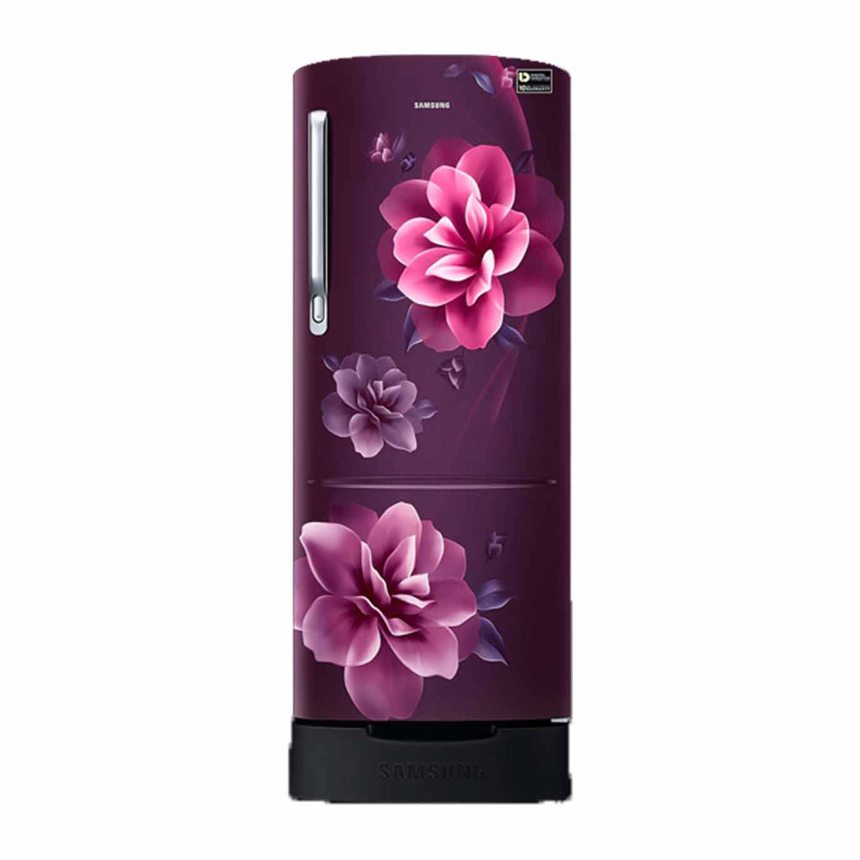 Samsung 223L 3 Star Inverter Direct-Cool Single Door Refrigerator Appliance (RR24C2823CR/NL, Camellia Purple) Base Stand Drawer