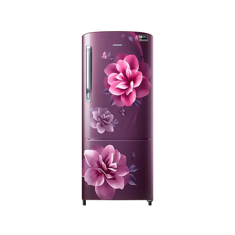 Samsung 183L Single Door Fridge: Camellia Purple, 3 Star - The best in style and efficiency.