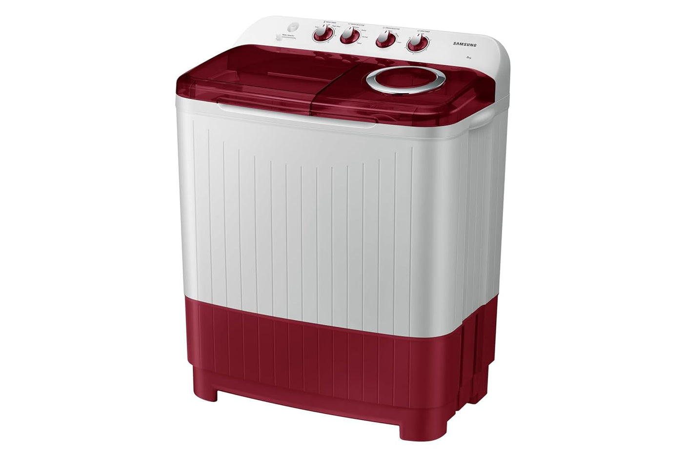 Samsung 8kg 80C4000RR Semi-Automatic Washing Machine (White and Red) (WT80C4000RR)