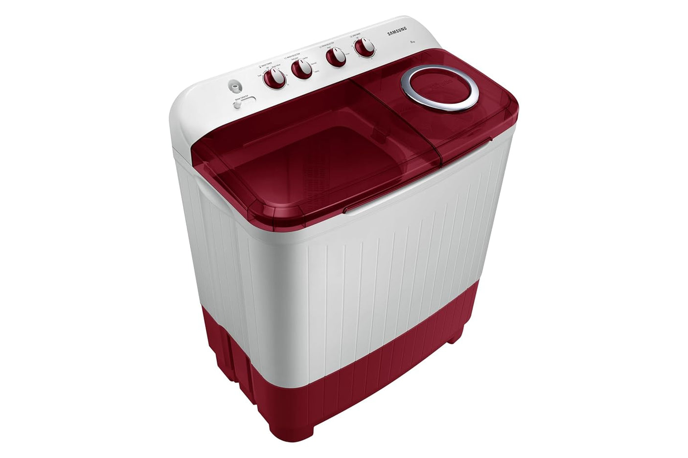 Samsung 8kg 80C4000RR Semi-Automatic Washing Machine (White and Red) (WT80C4000RR)