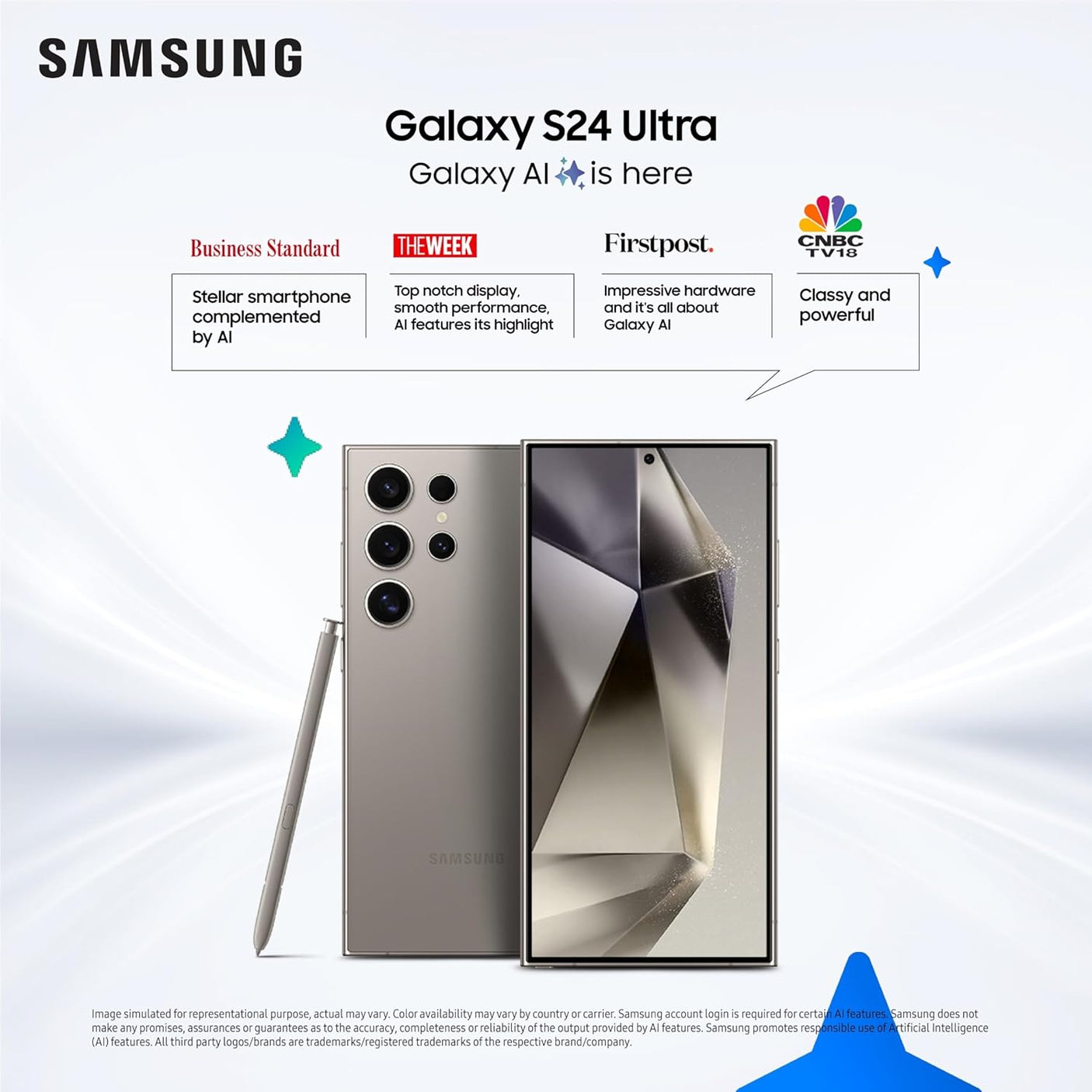 Samsung Galaxy S24 Ultra 5G (Titanium Black, 12GB, 256GB Storage) (SAM GLXY S24 ULTRA SM-S928B (T.BLK) 12/256G)