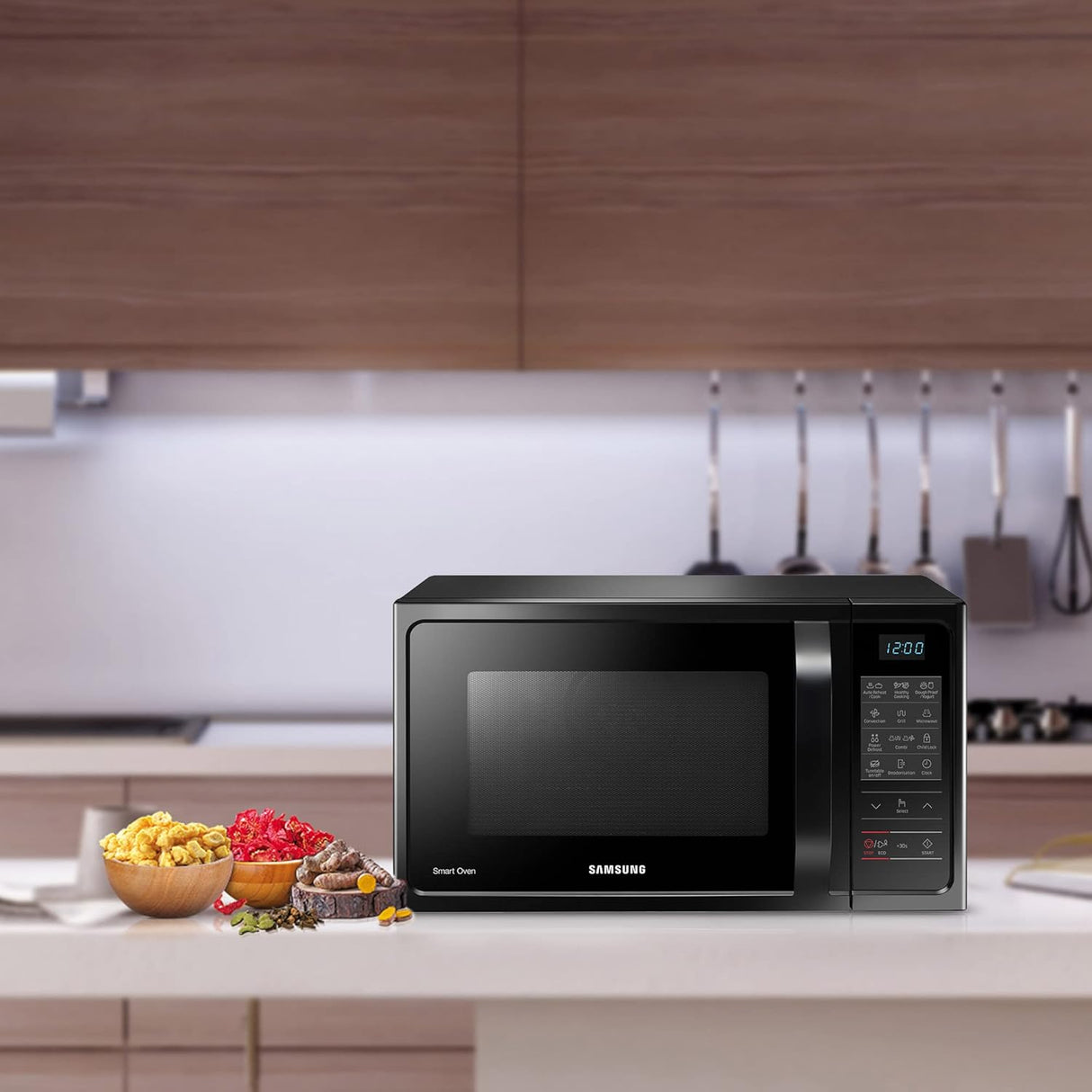 Samsung 28L, Convection Microwave Oven with Curd Making (MC28A5013AK/TL, Black)