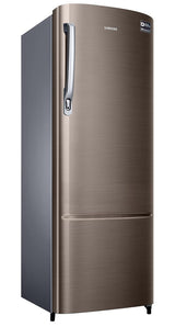 Samsung 246L 3 Star Inverter Direct-Cool Single Door Refrigerator Appliance (RR26C3733DX/HL,Luxe Brown)