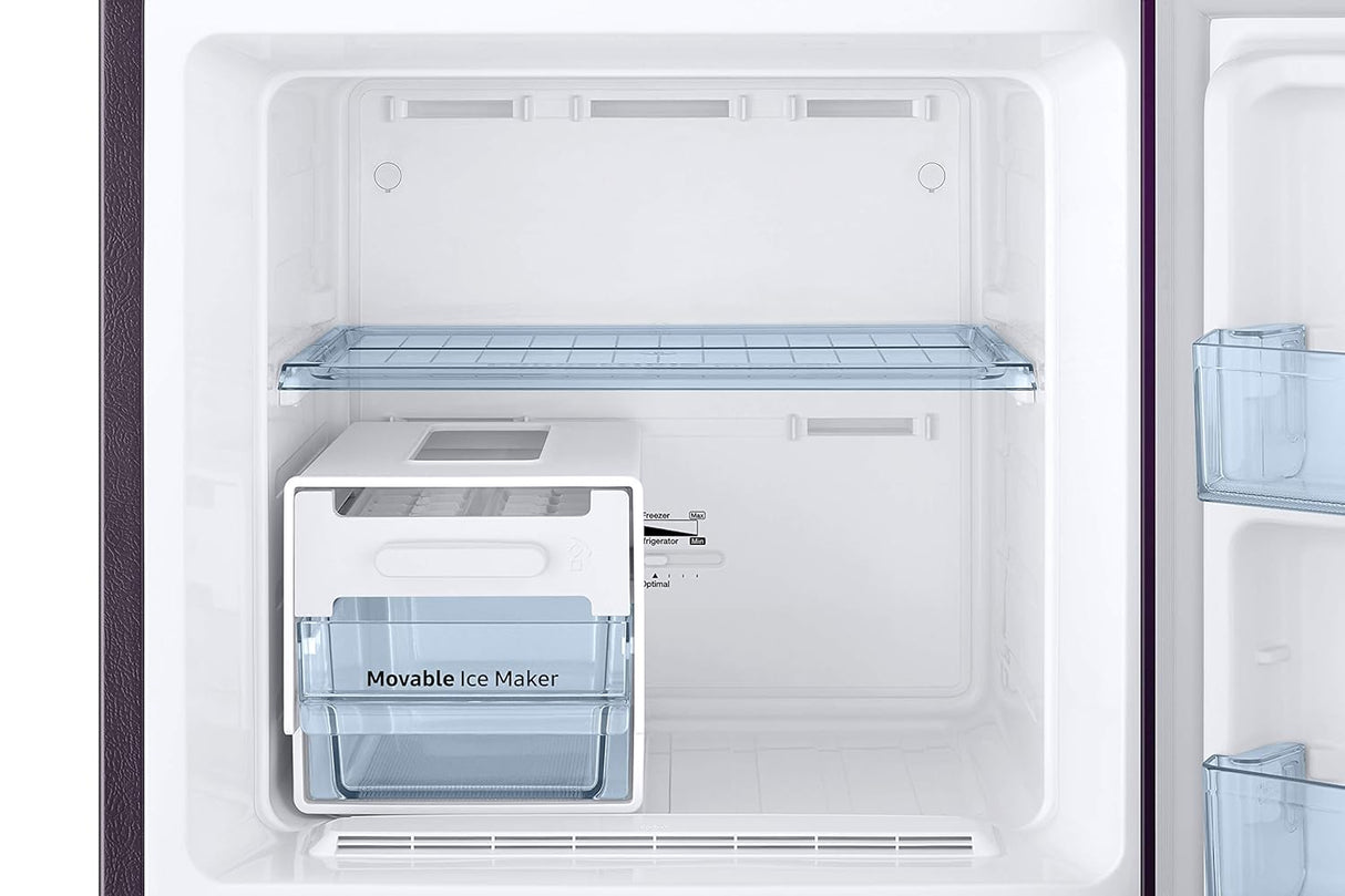 Samsung 236L 2 Star Inverter Frost-Free Double Door Refrigerator (RT28C31429R/HL,Paradise Bloom Purple) Base Stand Drawer)