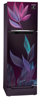 Samsung 236L 2 Star Inverter Frost-Free Double Door Refrigerator (RT28C31429R/HL,Paradise Bloom Purple) Base Stand Drawer)