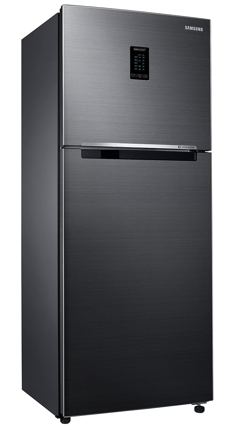 Samsung 301L 2 Star Inverter Frost-Free Convertible 5 In 1 Double Door Refrigerator Appliance (RT34C4522BX/HL,Luxe Black)