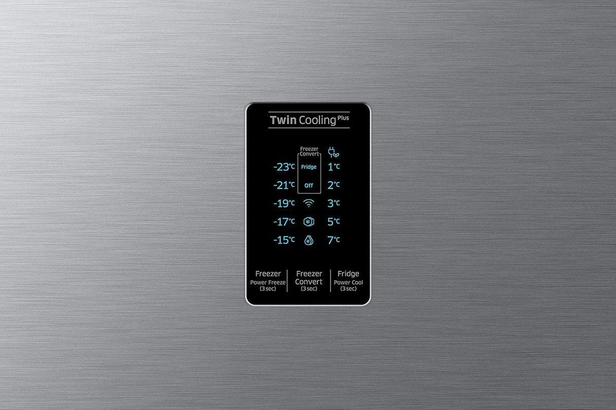 Samsung 301L Frost-Free Double Door Refrigerator, 2 Star, Elegant Inox (RT34C4522S8)