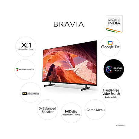 Elevate with Sony 43" 4K Smart LED Google TV - Black, Android.