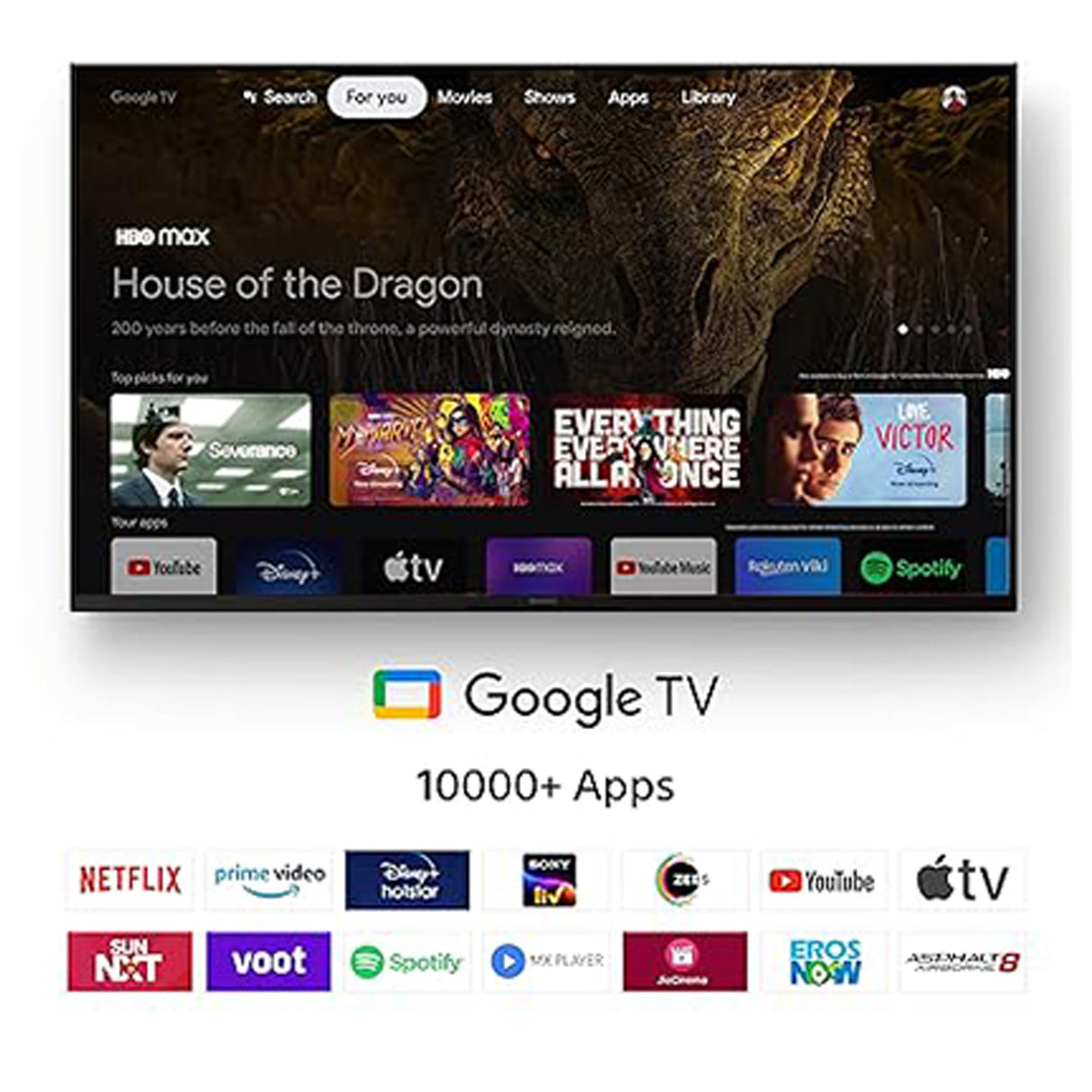 Smart viewing: Sony 43" 4K Smart LED Google TV - Android, Internet TV.