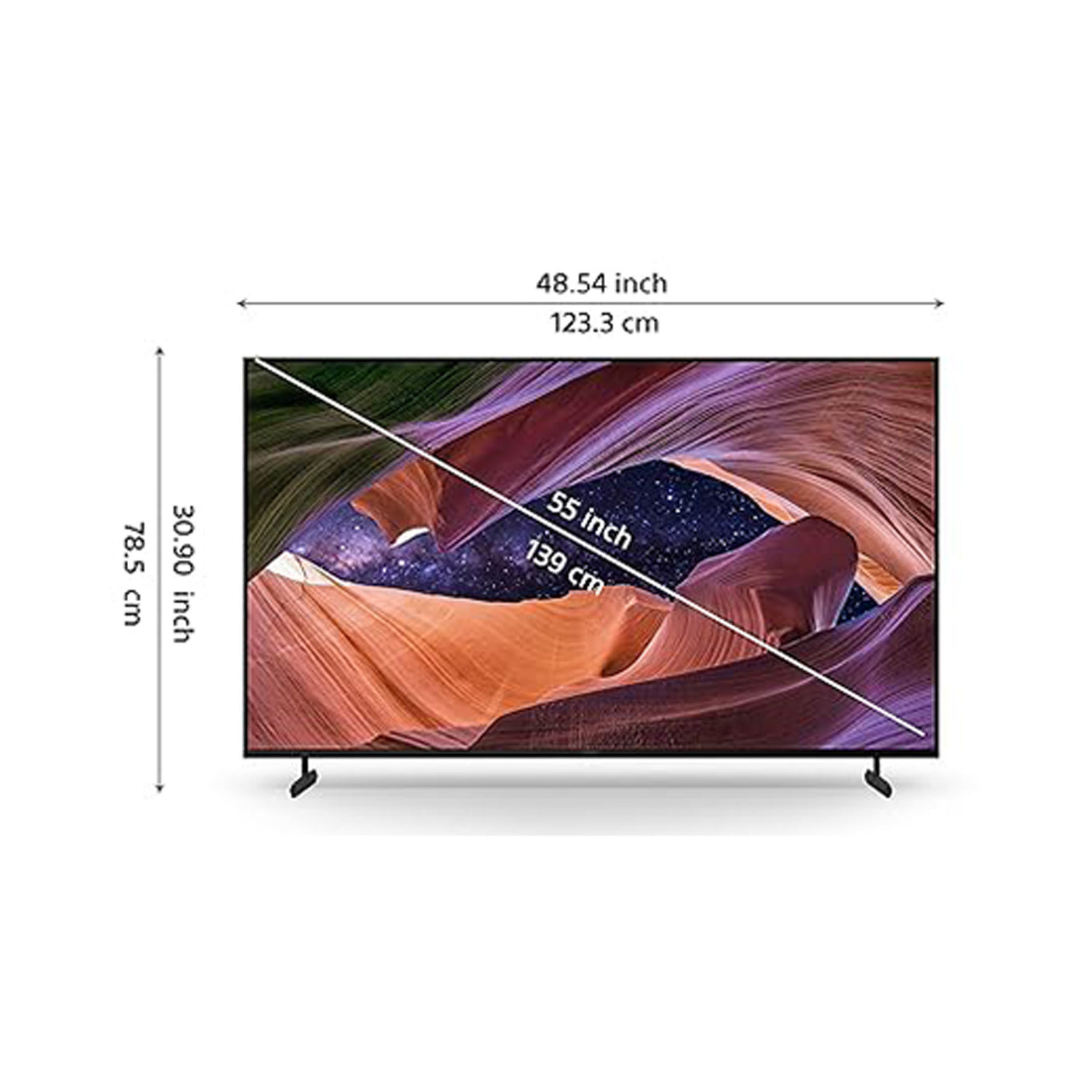 Elevate with Sony 55" 4K Smart LED Google TV - Black, Android.