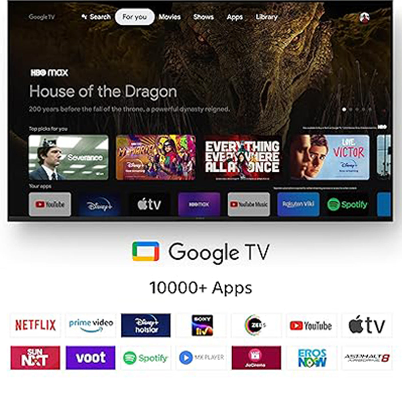 Sony 55" 4K Smart LED Google TV - Black, Android brilliance.