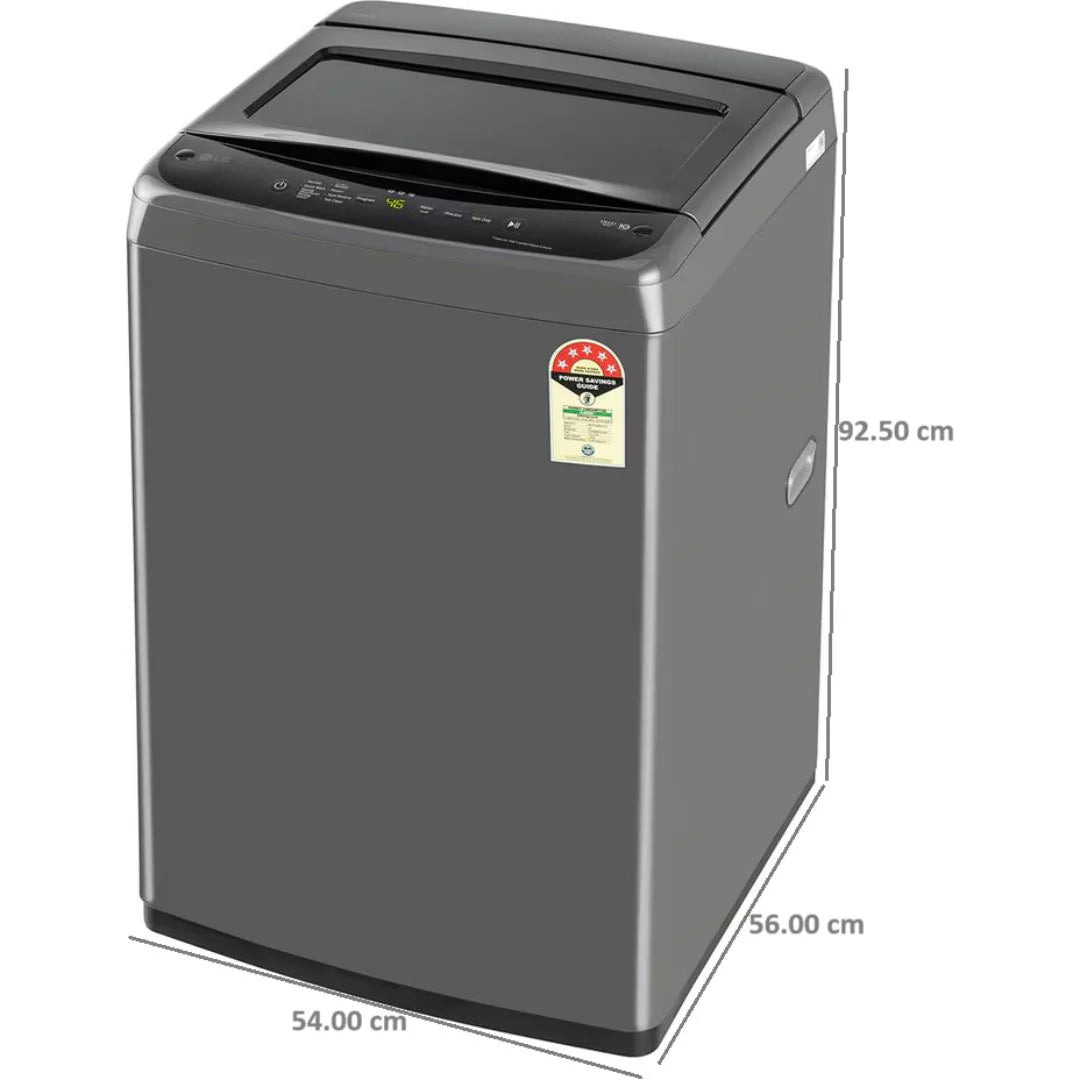 LG 8 kg 5 Star Inverter Fully Automatic Top Load Washing Machine (T80VBMB1Z, Smart Inverter Motor, Middle Black)