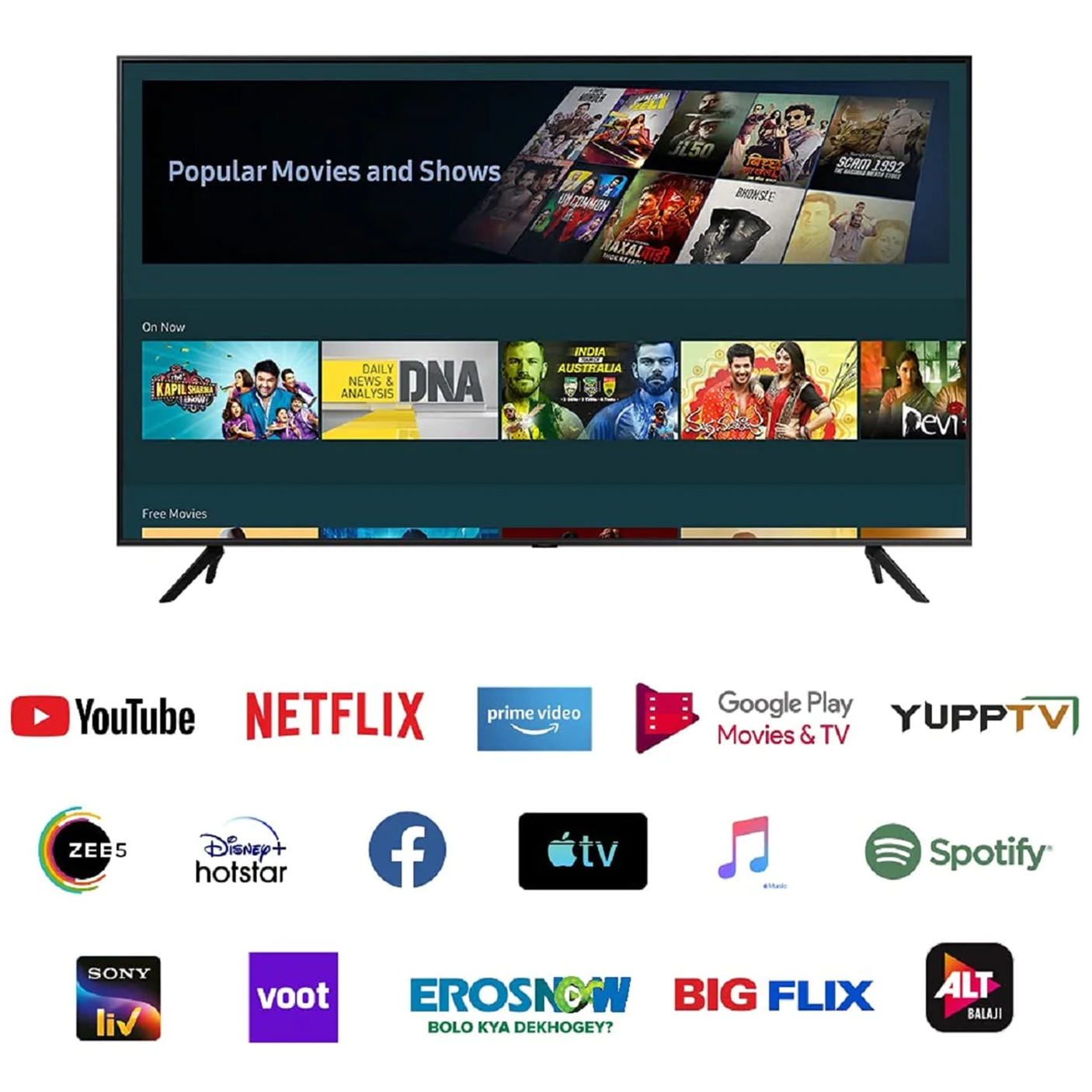 Internet TV: Samsung 55" 4K Smart Tizen TV (UA55AU7600KXXL).