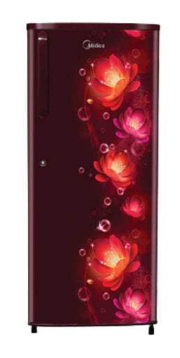 Midea 1 Star 170L Direct Cool Single Door Refrigerator  (MDRD170D1HPCW, Wine Flower)