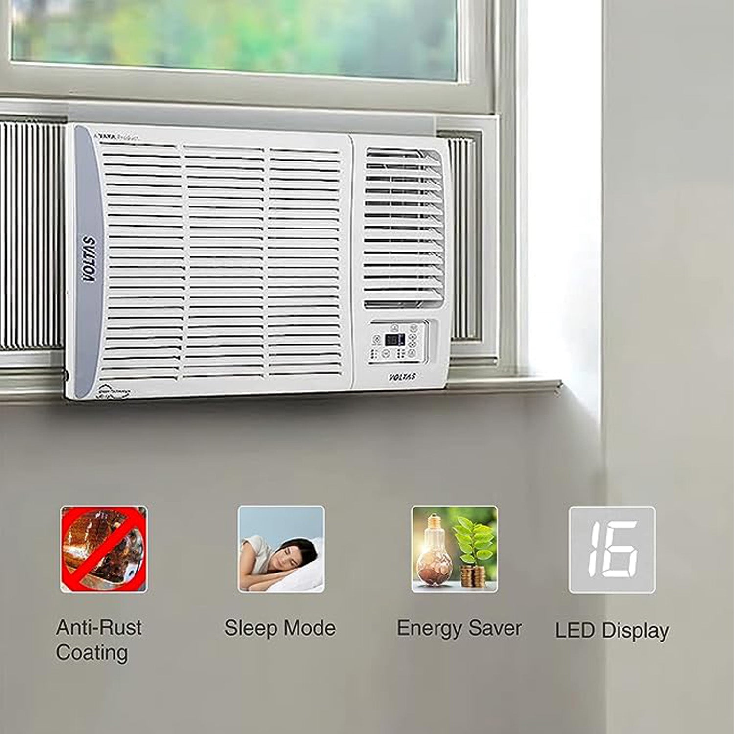 Voltas 1.5 Ton 3 Star Window Air Conditioner 183 Vectra Pearl ...