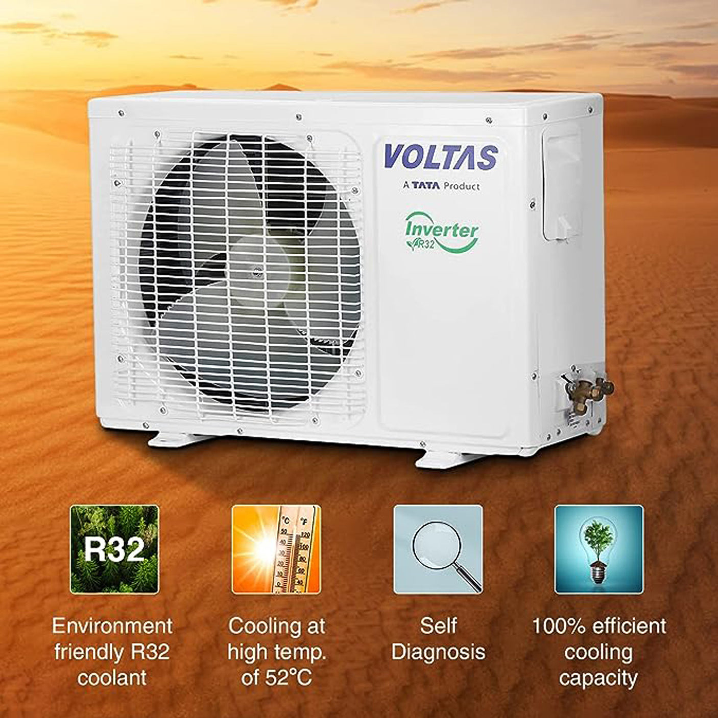 Superior Comfort: Voltas AC with Copper Coil - 5-Star Rated, White (2023)