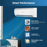 Voltas 1.5 Ton 5 Star Inverter Split AC 185V Vectra Elite, White