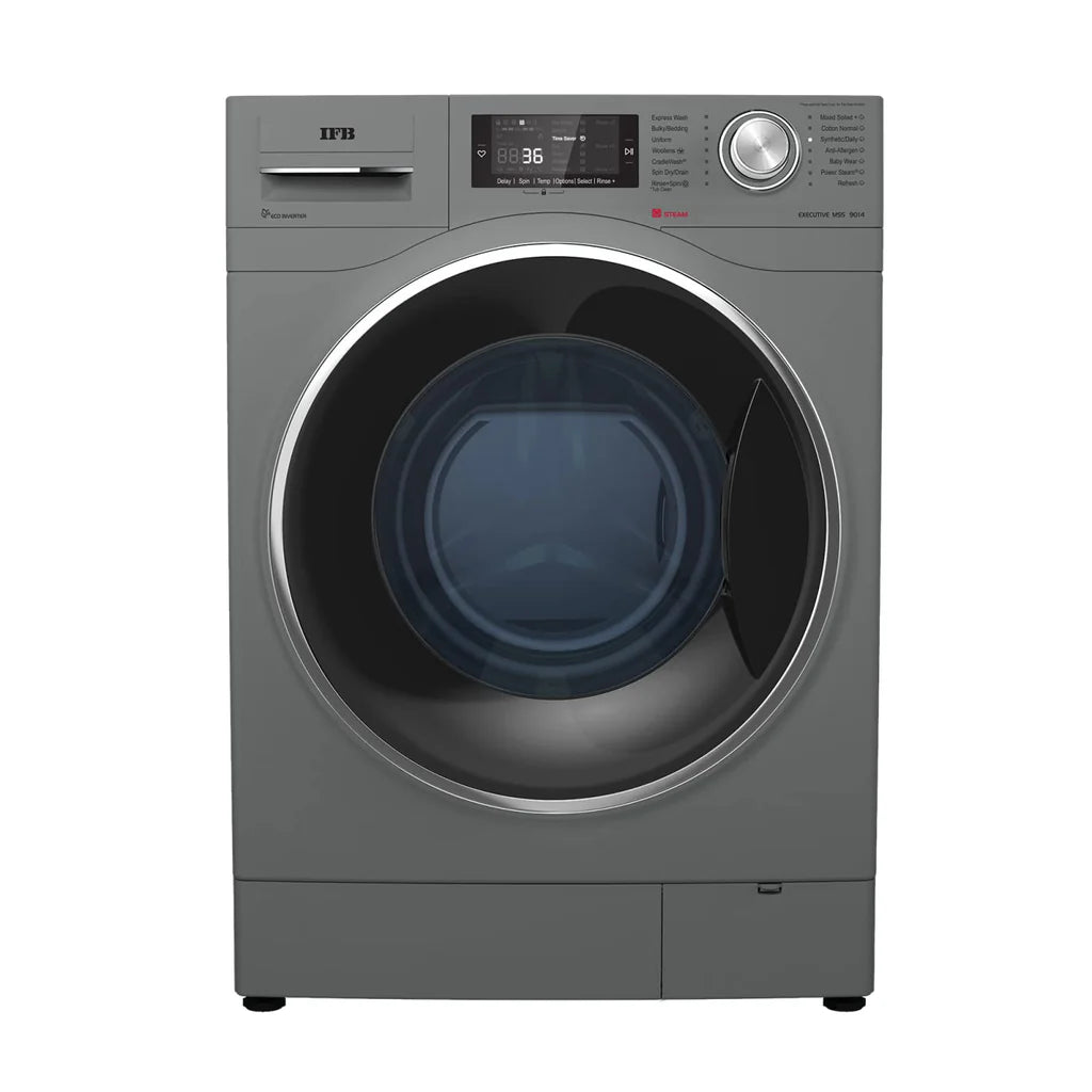 IFB 9kg 5 Star Front Load Washing Machine With Power Steam (Executive BLS ID 9014) METALLIC SILVER