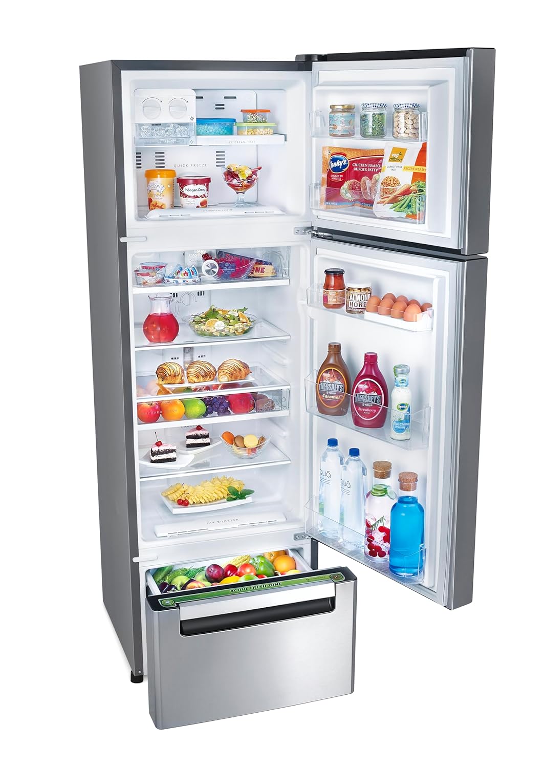Whirlpool 215 L Frost Free Triple Door Refrigerator  (Alpha Steel, FP 263D PROTTON ROY ALPHA STEEL (N))