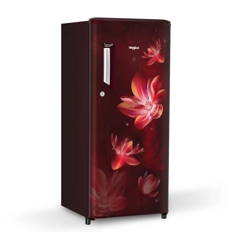 Whirlpool 200 L Direct Cool Single Door 3 Star Refrigerator (Wine Flower Rain 215 IMPC PRM 3S Wine Flower Rain) (72535)