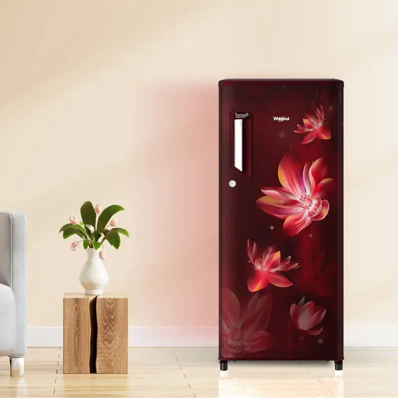 Whirlpool 200 L Direct Cool Single Door 3 Star Refrigerator (Wine Flower Rain 215 IMPC PRM 3S Wine Flower Rain) (72535)