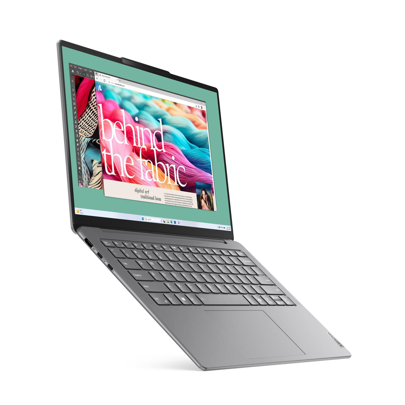 Lenovo Yoga Slim 7 - Intel Core Ultra 5 125H 14" (35.5 cm) 83CV00D0IN Thin & Light Laptop (16GB/ 1TB SSD/ Integrated Intel Arc Graphics/ Backlit keyboard/ E-Shutter/ Windows 11 Home/ Office Home 2024/ 1Year Warranty/ Luna Grey/ 1.39 kg)