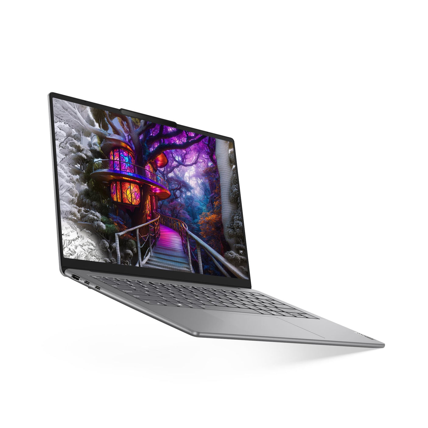 Lenovo Yoga Slim 7 - Intel Core Ultra 5 125H 14" (35.5 cm) 83CV00D0IN Thin & Light Laptop (16GB/ 1TB SSD/ Integrated Intel Arc Graphics/ Backlit keyboard/ E-Shutter/ Windows 11 Home/ Office Home 2024/ 1Year Warranty/ Luna Grey/ 1.39 kg)