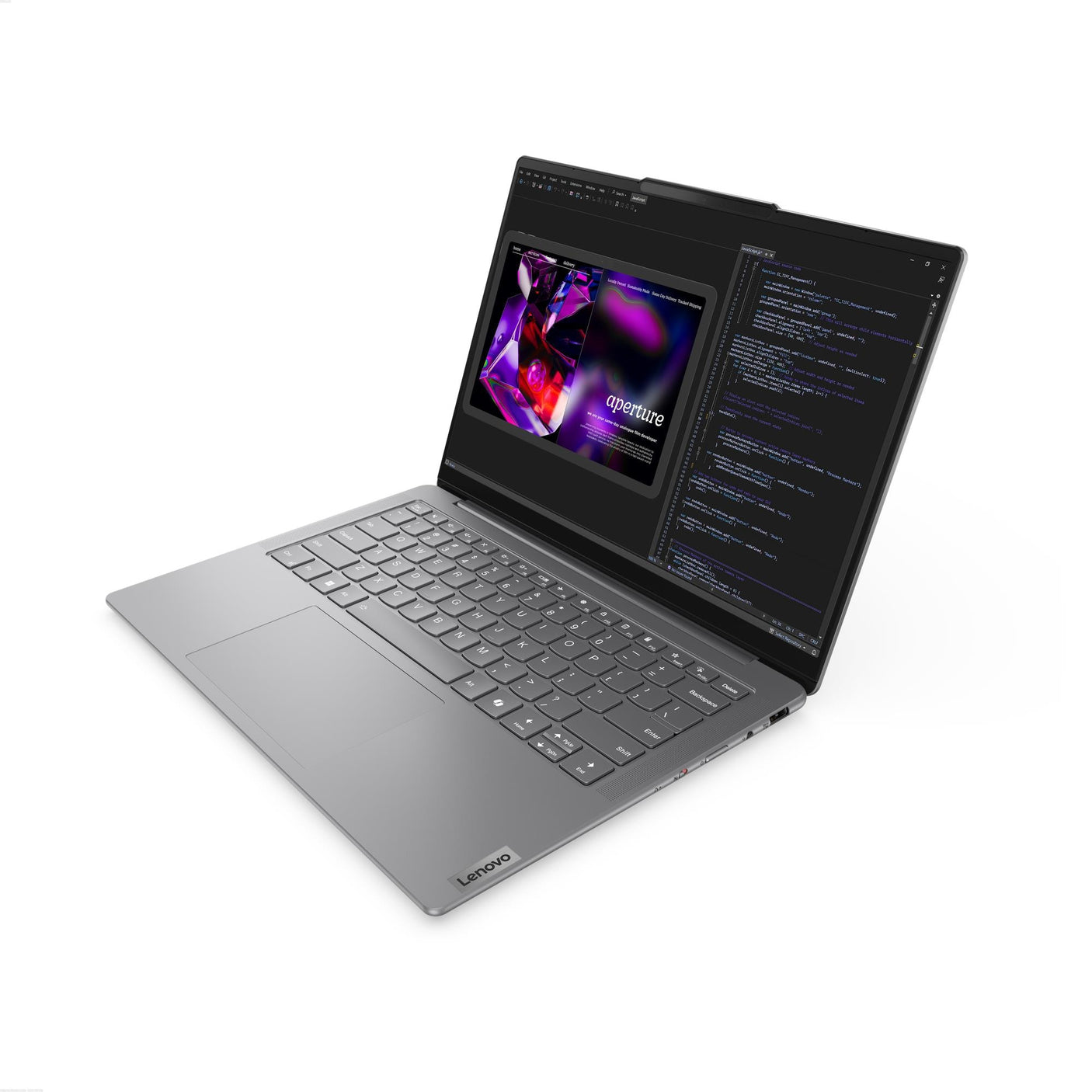 Lenovo Yoga Slim 7 - Intel Core Ultra 5 125H 14" (35.5 cm) 83CV00D0IN Thin & Light Laptop (16GB/ 1TB SSD/ Integrated Intel Arc Graphics/ Backlit keyboard/ E-Shutter/ Windows 11 Home/ Office Home 2024/ 1Year Warranty/ Luna Grey/ 1.39 kg)