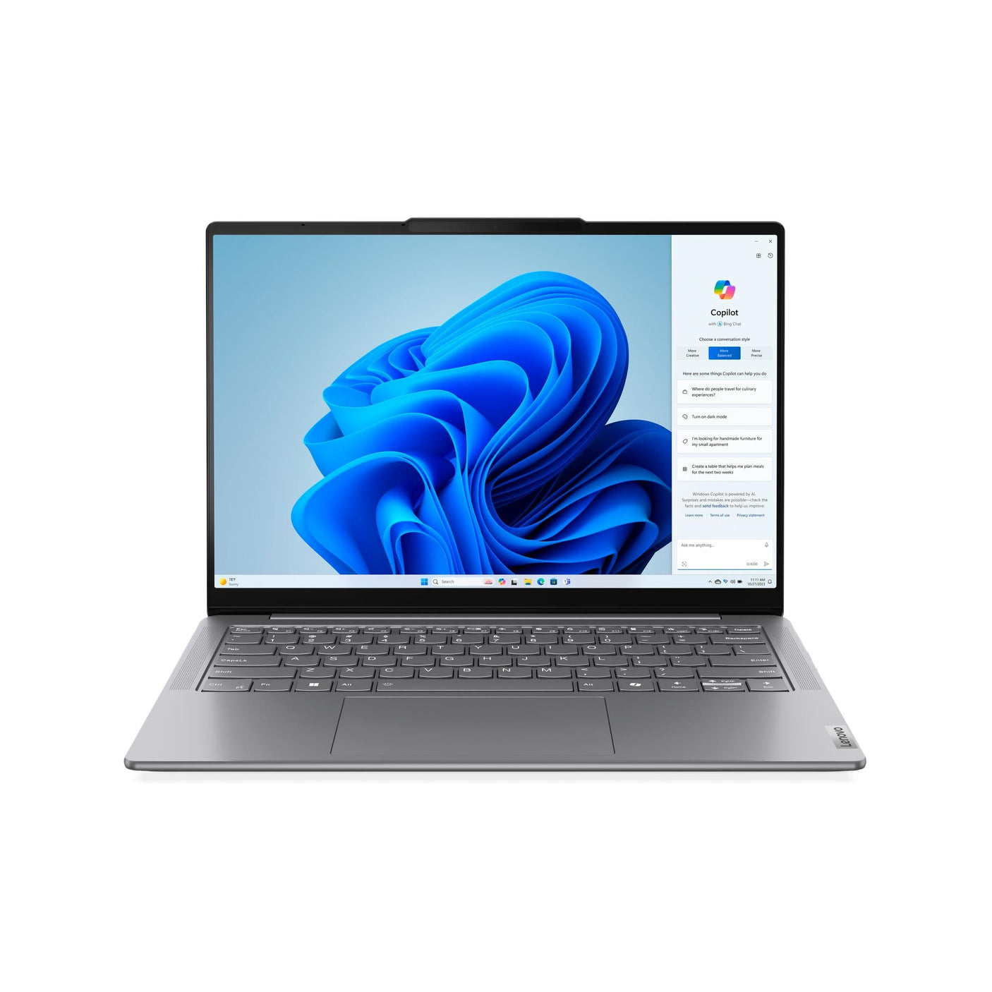 Lenovo Yoga Slim 7 - Intel Core Ultra 5 125H 14" (35.5 cm) 83CV00D0IN Thin & Light Laptop (16GB/ 1TB SSD/ Integrated Intel Arc Graphics/ Backlit keyboard/ E-Shutter/ Windows 11 Home/ Office Home 2024/ 1Year Warranty/ Luna Grey/ 1.39 kg)