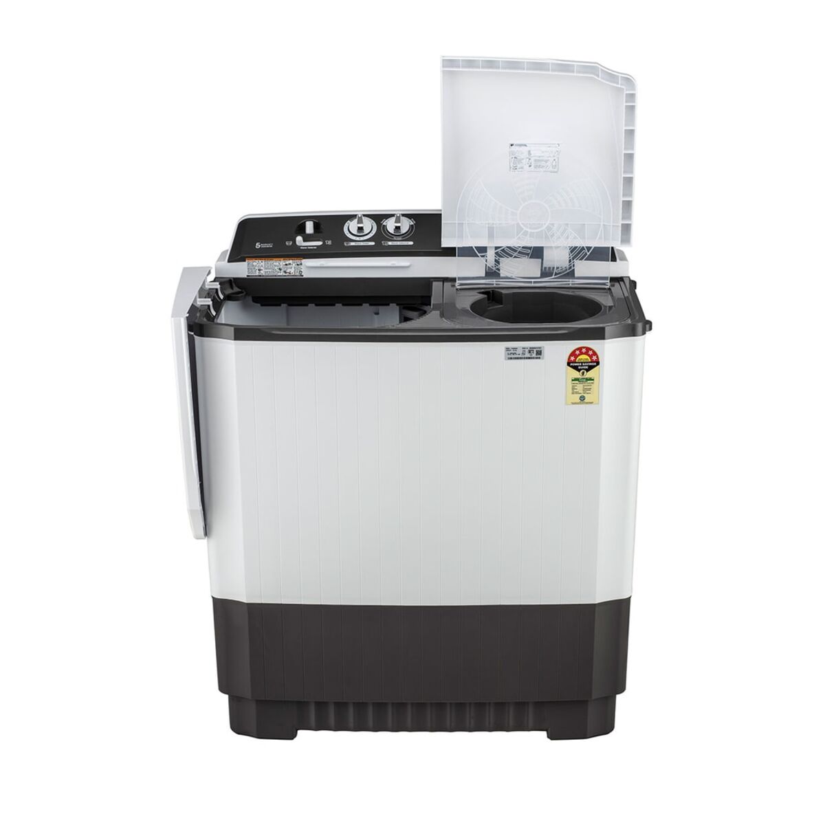 LG 7Kg Semi Automatic Washing Machine, Rat Away Technology, Dark Grey (P7010NGAZ)