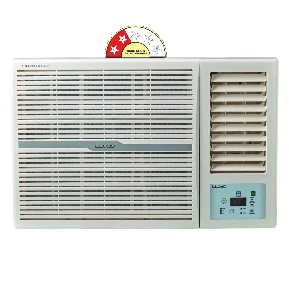 Lloyd 1 Ton 2 Star Window AC | GLW12D2FESSW | Fixed Speed, 100% Copper, Turbo Cool, White