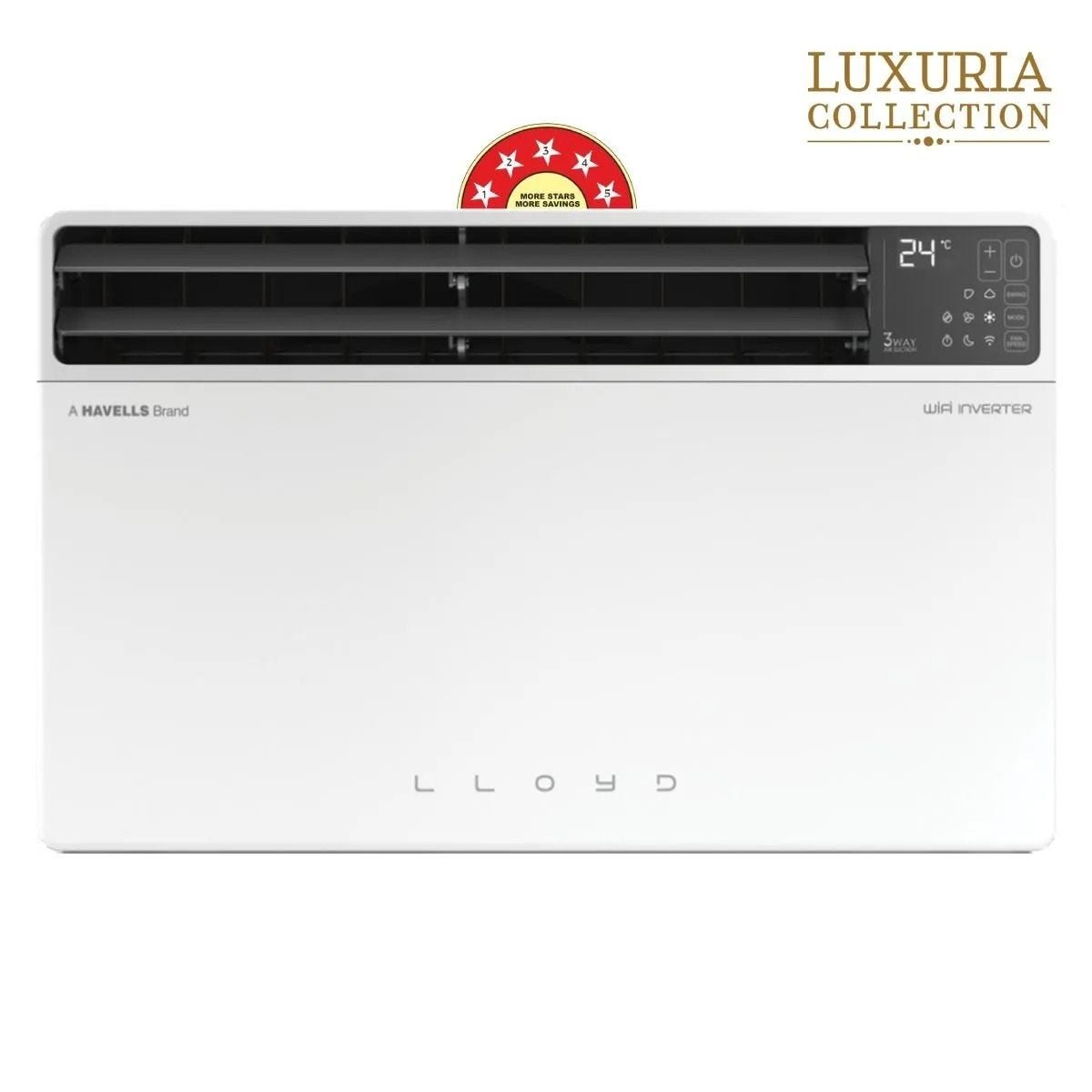 Lloyd 1.5 Ton 5 Star Inverter Window AC | GLW18V5AGTPR | Voice & Wi-Fi Enabled, 6-in-1 Convertible