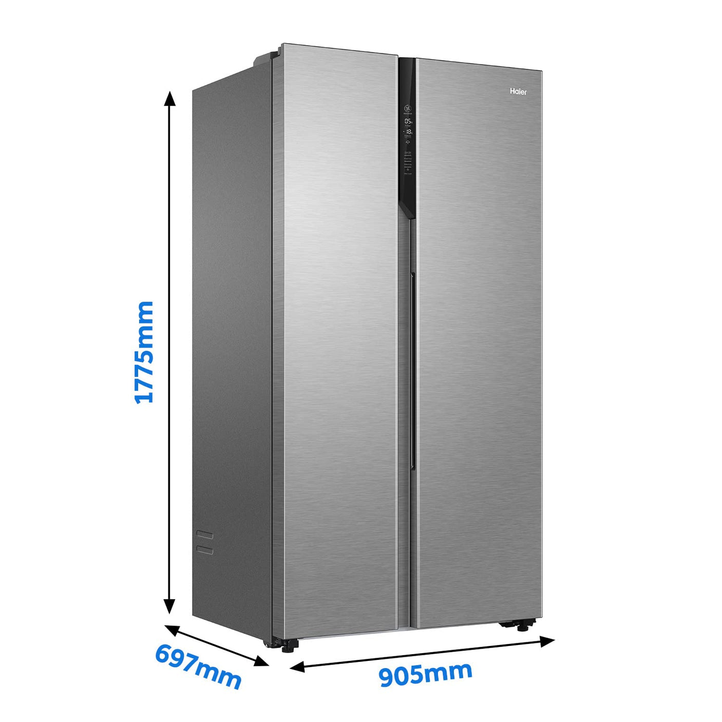 Haier 630 L Side-by-Side Refrigerator, Magic Cooling (Shiny Steel) (HRS 682SS)