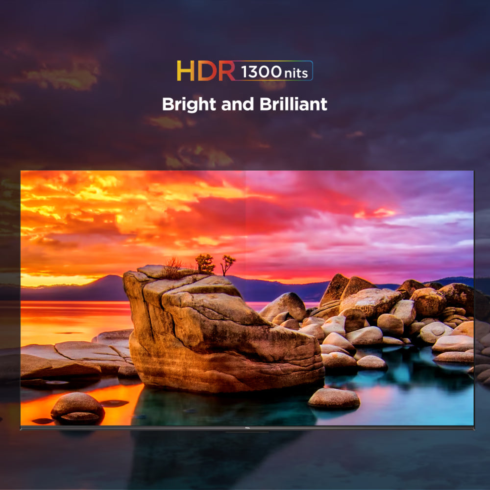 TCL 189 cm (75 inches) 4K Ultra HD Smart QD-Mini LED Google TV 75C755 (Black)