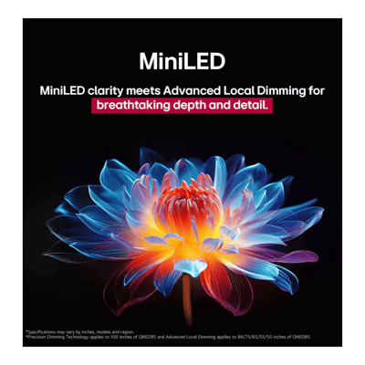 LG 55QNED8GA6A 55 Inch 4K QNED MiniLED Smart TV (2025 Model) with α8 AI Processor Gen2, Dolby Vision & Atmos, 144Hz VRR, webOS 25