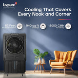 Livpure Scorpio Neo 100L Desert Air Cooler (A.Clr Series) with Powerful Airflow, Honeycomb Pads & Large Tank