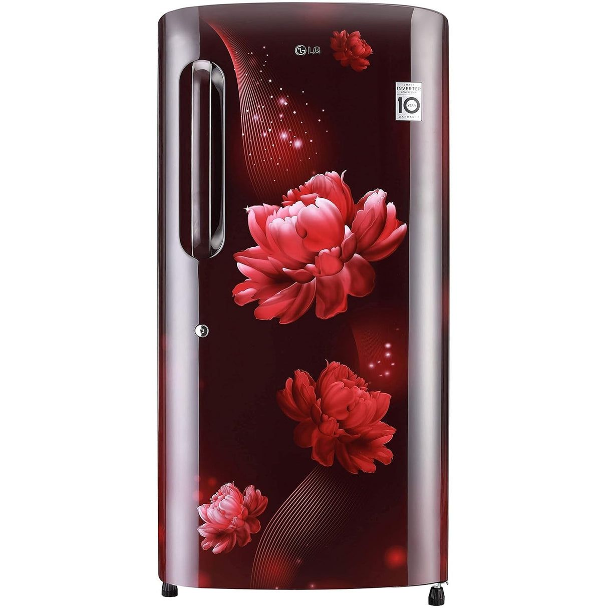 LG 205 L 4 Star Inverter Direct-Cool Single Door Refrigerator  Scarlet Charm, Moist 'N' Fresh, Gross Volume GL-B221ASCY