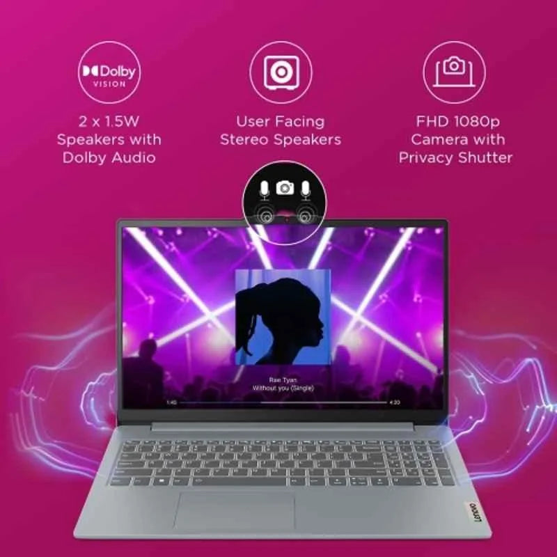 Lenovo IdeaPad Slim 3 Intel Core i3 13th Gen Windows 11 Home Laptop, 82X700G3IN ( Arctic Grey, 8GB-512GB )