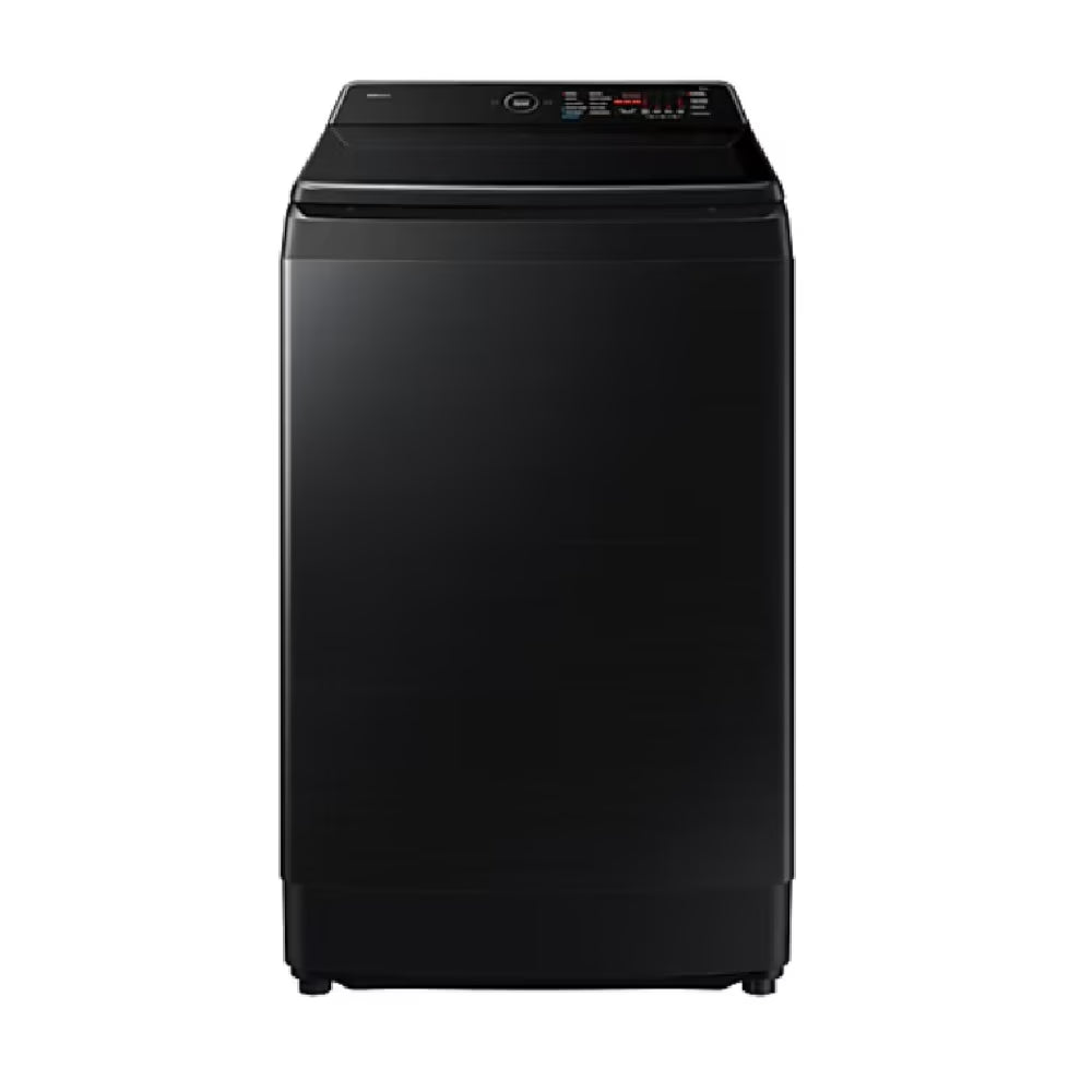 Samsung 12 kg 5 Star AI Wash Top Load Washing Machine with Heater, Eco Bubble, BubbleStorm, Dual Storm Pulsator, Soft Close Lid, Black Caviar (WA80F12B6B, 2025 Model)