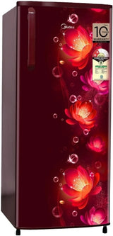 Midea 1 Star 170L Direct Cool Single Door Refrigerator  (MDRD170D1HPCW, Wine Flower)