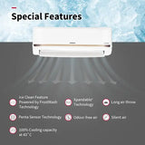 Hitachi 2024 Model 2 Ton 3 Star Split Inverter AC - White,(RASG324PCCISS)