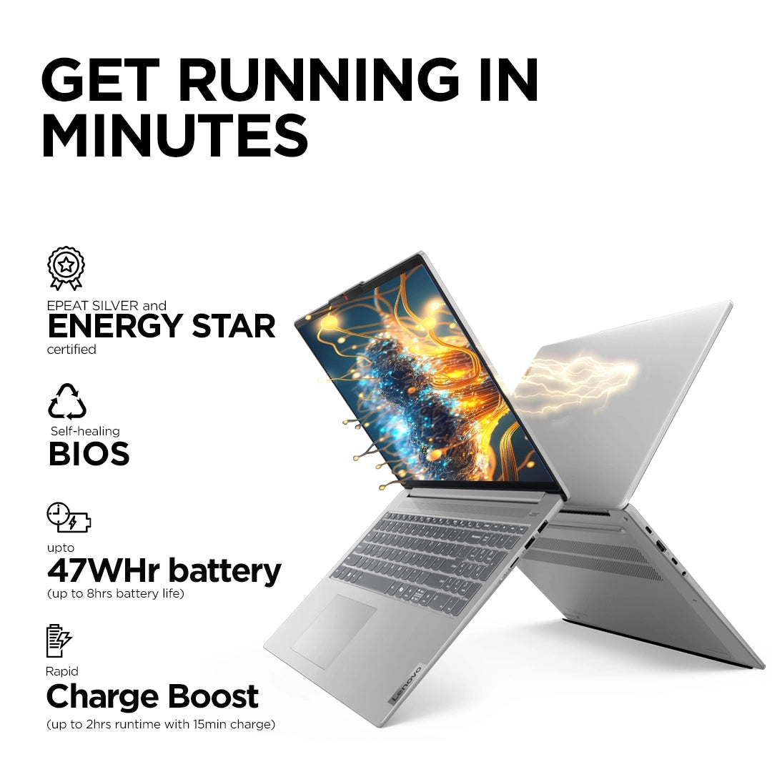 Lenovo IdeaPad Slim 3 Intel Core i3 13th Gen Windows 11 Home Laptop, 82X700HMIN ( Arctic Grey,8GB-512GB )