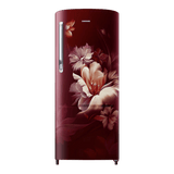 Samsung 183 L, 5 Star, Digital Inverter, Direct-Cool Single Door Refrigerator (RR20D2725RZ/NL, Midnight Blossom Red)