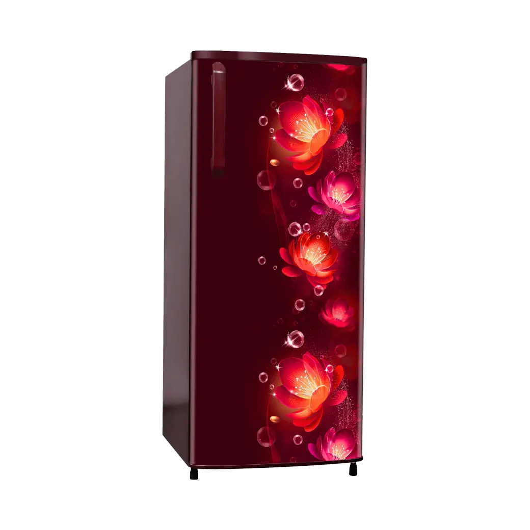 Midea 190 L 2 Star Direct Cool Refrigerator (Wine Flower, Handle) MRD190D2HPCW